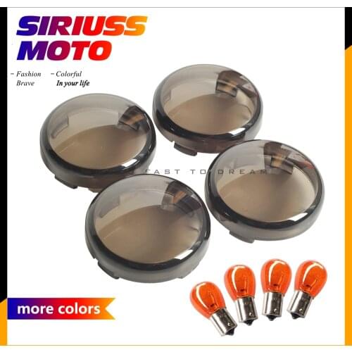 4 X Motorcycle Turn Signals Light Cover Lens Case for Harley Touring Dyna Softail Sportster Street Glide 883 1986-2017