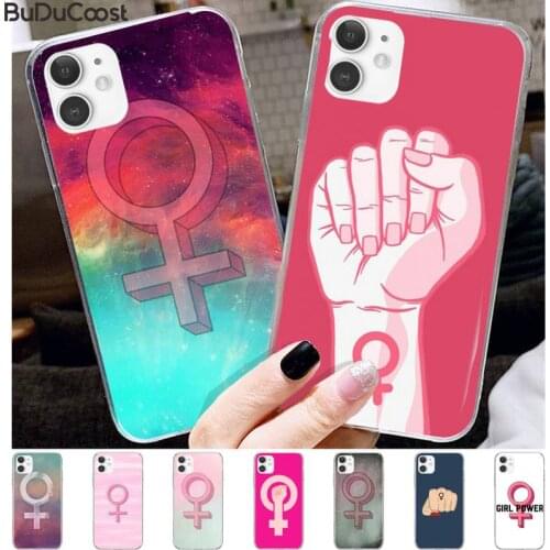 Girl Power Sign Symbol Fist Phone Case for iPhone 11 12 pro XS MAX 8 7 6 6S Plus X 5S SE 2020 XR cover