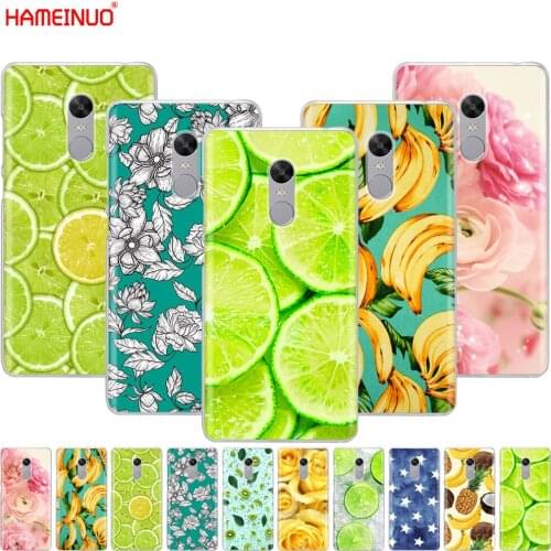 HAMEINUO lemon fruit flower Cover phone Case for Xiaomi redmi 5 4 1 1s 2 3 3s pro PLUS redmi note 4 4X 4A 5A