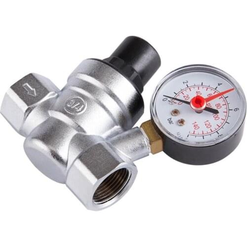 DN20 DN15 Brass Water Pressure Reducing Valve Tap Water Regulator Maintaining Valve Female Thread with Gauge