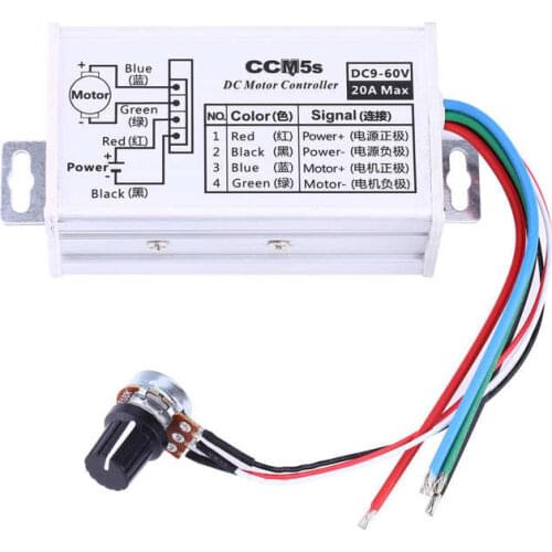 DC 9-60V 20A Motor Speed Controller Regulator Driver PWM High Quality Motor Speed Controller