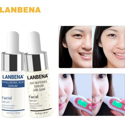 LANBENA Serum Hyaluronic Acid Serum Anti Wrinkle Treatment Fine Lines Moisturizing Whitening