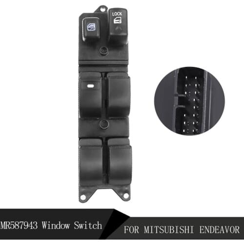 MR587943 WSMT010 Left Driver Side Power Window Switch For Mitsubishi Montero Endeavor Lancer Evolution Sedan 4-Door 2004-2006