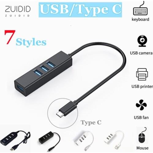 Multi-port USB 2.0Type C 3.1 HUB Hi-Speed 4Port Splitter Adapter For Computer U Disk USB Keyboard