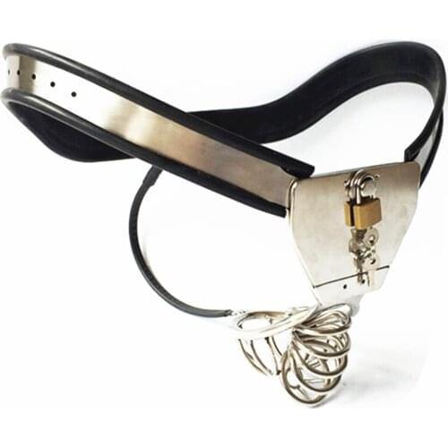 Male Chastity Belt Hollow Cock Cage Penis Ring Removable Master Slave Lockable Penis Sexy Bandage Restraint Pants Device G4-45