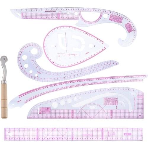 Clothing Proofing And Plate Making Tool Set Cylindrical Ruler Place Ruler Curve Ruler Scribing Wheel Patchwork Ruler Combination