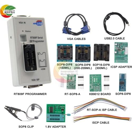 The latest RT809F ISP programmer/RT809 lcd usb programmer repair tool 24-25-93 series IC