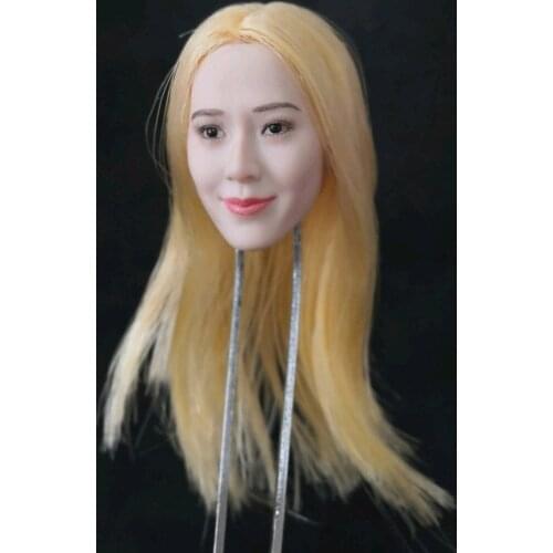 New 1/6 Scale Female Head Carving Asian Beauty Girl Head Sculpt For 12 Inch Female Body