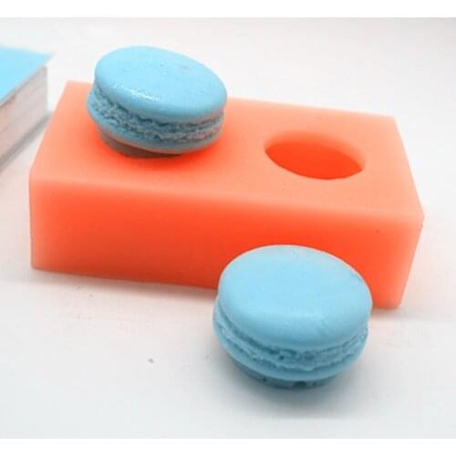 Great-Mold 2 Cavities Macarons Handmade Soap Mold 3D Silicone Molds Food Grade Cake Chocolate Mold