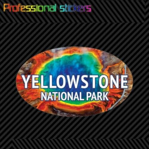 Oval Eye of Yellowstone Sticker Die Cut Vinyl Grand Prismatic National Park Stickers for Car, RV, Laptops, Motorcycles