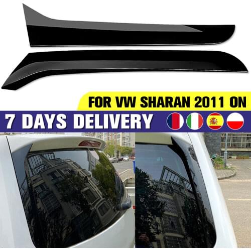 Pair Glossy Black Rear Window Side Spoiler Spoiler Canard Canards Splitter Fit For VW Sharan 2011 2012 2013 2014 2015 2016 17 On