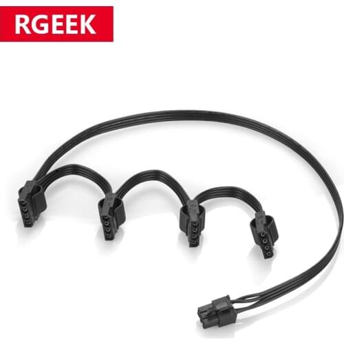 PCI-e 6Pin Male 1 to 4x Molex 4Pin Power Supply Cable Port Multiplier for CORSAIR RMx Series RM1000x RM850x RM750X RM650x RM550x