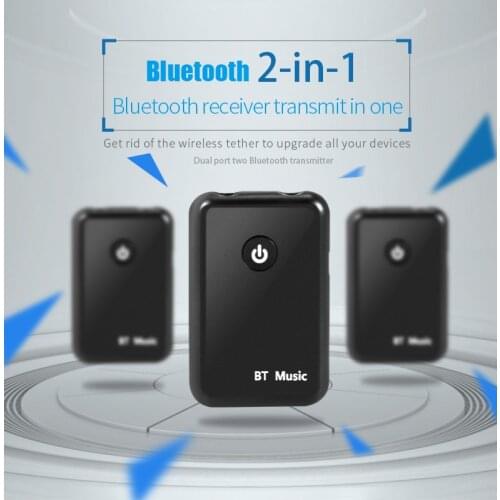 Portable 2 in 1 Wireless Bluetooth Transmitter Receiver A2DP Stereo Audio Player Music Adapter for TV Mp3 DVD PC