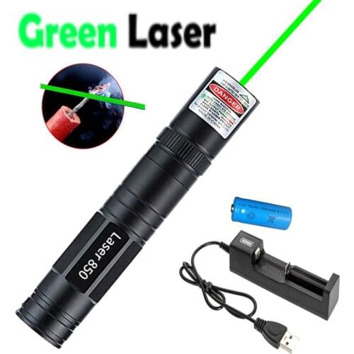 8000m super far radiation green laser 5mW high power green laser equipment with 16340 battery/USB charger 850 series