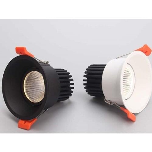 JOYINLED Embedded Anti-glare Led COB Ceiling Recessed Downlight 7W 12W Dimmable LED Wall Wash Light For Hotel Villa Lighting