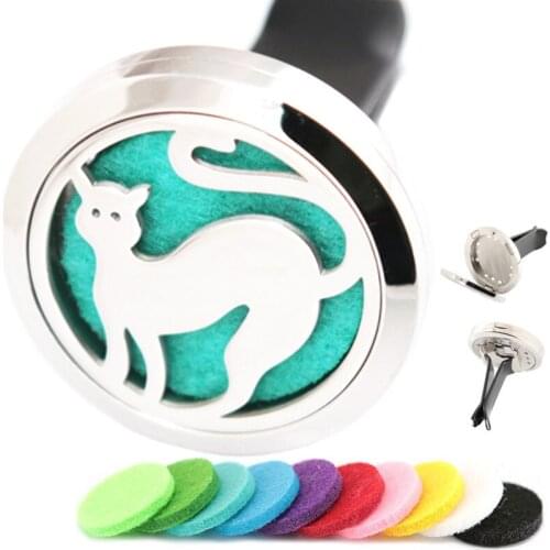 AMYA Jewelry 30mm Diffuser 316 Stainless Steel Pendant Car Aroma Locket Essential Oil Car Diffuser Tree of Life Locket Free Pads