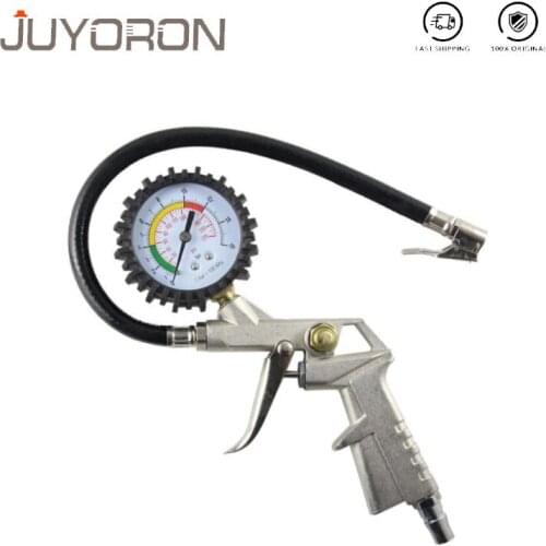 Tyre Air Inflator Dial Pressure Meter Gauge 0-220PSI 16 BAR Air Tyre Inflator With Gauge For Car Van Tool Air Compressor