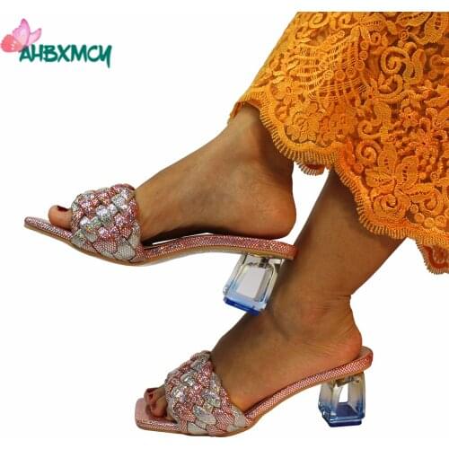 Orange Color High Quality New Design Italian Women Shoes Fashionable INS Hot Sale for Wedding Party