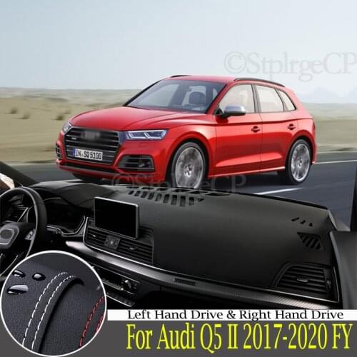 High-quality leather instrument panel protection pad and light-proof pad for Audi Q5 II 2017-2020 FY car styling accessories