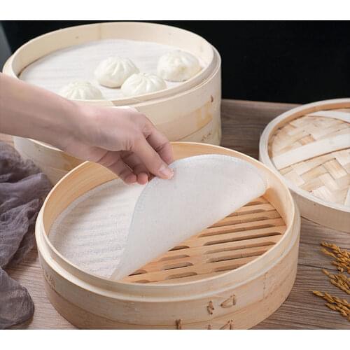 10PCS Cotton Steamer Cloth Non-stick Steamer Pad Breathable Steamed Cloth Food Steaming Cloth Steamed Buns Bread Cloth