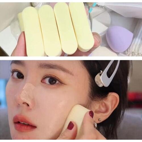 100Set/Lot 4Pcs/Set Super Soft Makeup Cheesy Rice Cake Cosmetic Puff Non Latex Wet Dry Water Powder Puff Makeup Accessory HA2399