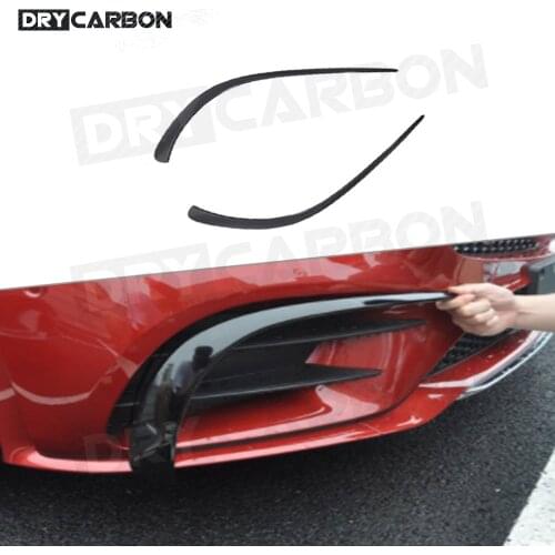 2PCS Front Bumper Canards Trim Winglet For for Mercedes Benz CLS Class C257 CLS260 300 AMG Fins Shark Style Molding Garnish