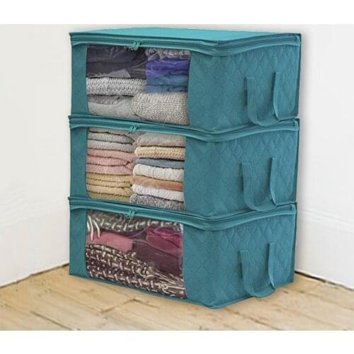 3pcs Foldable Clothing Organizer Tidy Pouch Suitcase Home Non-woven Underwear Organizer Storage Container Bag Organizador Ropa