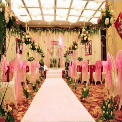 5M sheer crystal organza tulle roll fabric for wedding party decoration organza chair sashes width 45cm