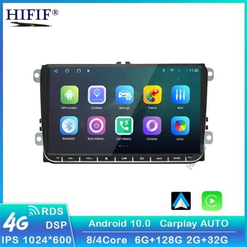 9"Android 10 Octa Core Car Player Radio GPS No DVD for vw Volkswagen Golf Plus Passat CC Touran Tiguan Sharan Skoda Seat