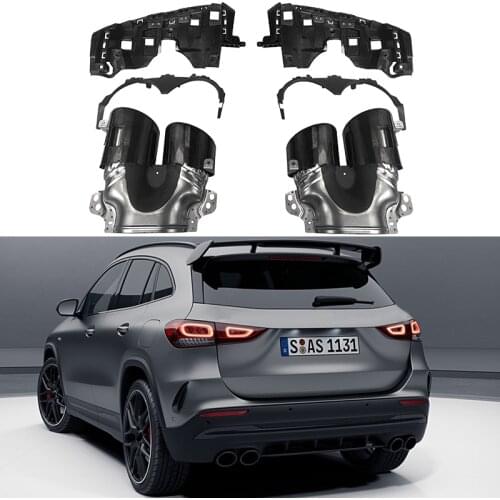 Car Styling Rear Bumper Turbo Muffler Exhaust Tips Pipe For Mercedes Benz GLA H247 GLA180 GLA200 GLA220 GLA250 GLA45 AMG 2020