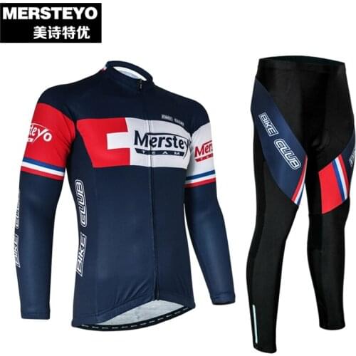 Mersteyo Brand Mens Long Sleeve Clothing Cycling Bike Jersey Riding Jacket/Bike Bicycle Wear Fabric ciclismo