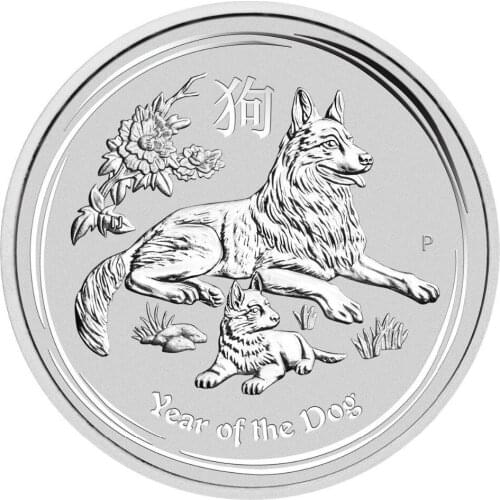 Cheap custom dog animal coin hot sale round silver coins