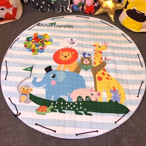 Baby Infant Play Mats Kids Crawling Carpet Floor Rug Baby Bedding Rabbit Blanket Cotton Game Pad Children Room Decoration 150cm