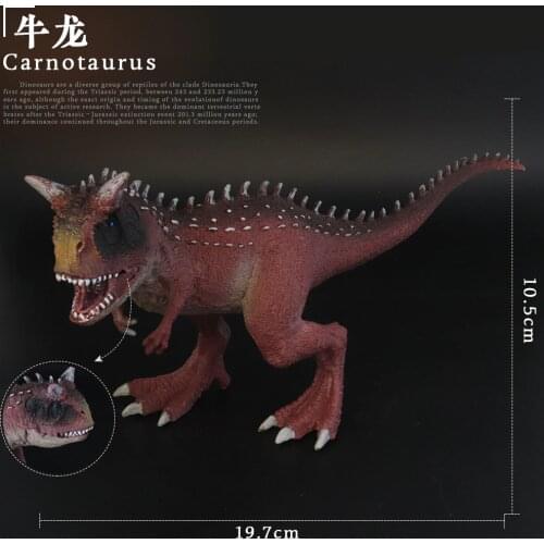 Prehistoric Jurassic Dinosaurs World Carnotaurus Big Size Animals Model Action Figures PVC High Quality Toy For Kids Gift