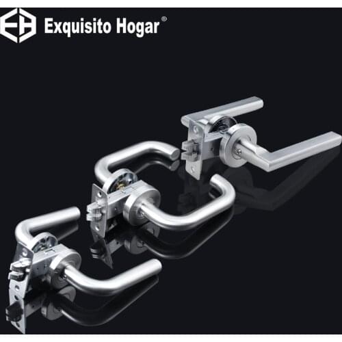 Door Decoration Stainless Steel 304 Passage Lever Handle Cabinet Knobs Door Keyless Door Lock lockset with Lockcase