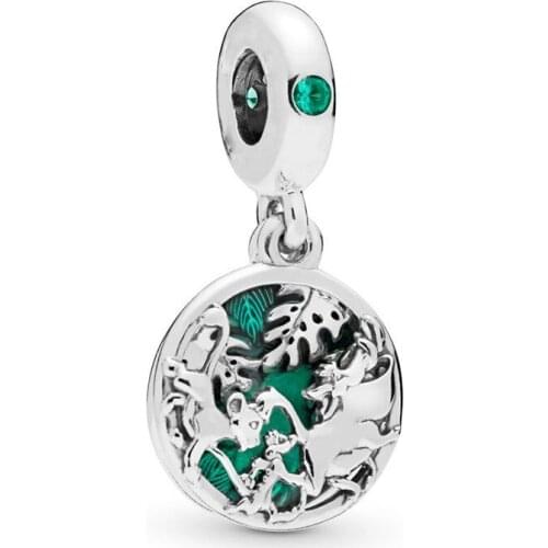 Hot sale 925 sterling silver beads Lion King Dangle Charm fit Pandora bracelet & necklace pendant making fine jewelry for women