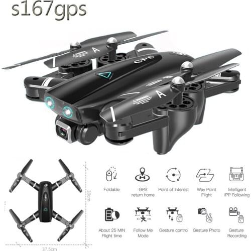 S167 GPS Drone With Camera&bag 5G RC Quadcopter Drones HD 4K 1080P WIFI FPV Foldable Off-Point Flying Photos Video Drone Toy