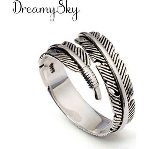 2019 Fashion Feather Rings For Girls Christmas Gifts Adjustable Ring Luxury Jewelry Wholesale