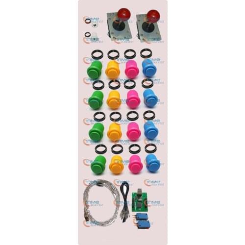 Rocker Bundles kit With Joystick,pushbutton (Plug-in),microswitch,2P USB PCB Arcade kit to Build Up Arcade Machine By Yourself