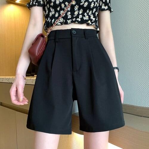 GOOHOJIO 2020 Short Pants Summer Cotton Women Short Wide Leg Trousers Casual Loose Plus Size High Waist Short Straight-leg Pants