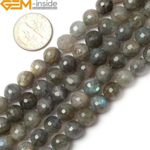 4mm 6mm 8 mm 10mm 12mm Natural Rainbow Blue Labradorite Round Spacer Loose Beads For Jewelry Making Strand 15 Inch DIY