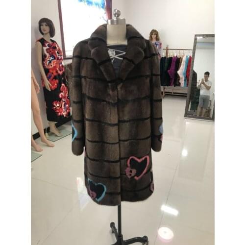 2019 womens outerwear coats new Natural Real Full Pelt Mink Fur For Winter Fur Jacket Outwear