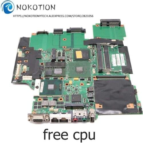 NOKOTION For Lenovo ThinkPad T60P Laptop Motherboard 42T0169 42W2207 44C3716 15.4'' V5250 256MB 945PM DDR2 free cpu