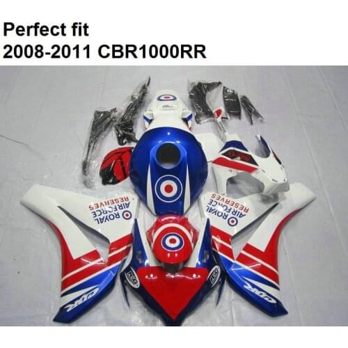 Motorcycle bodywork fairing kit for Honda white blue CBR1000RR 08 09 10 11 fairings set CBR 1000RR 2008-2011 CY58