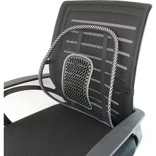 Soft car truck office home seat cushion cushion black mesh massage ventilation mesh back support