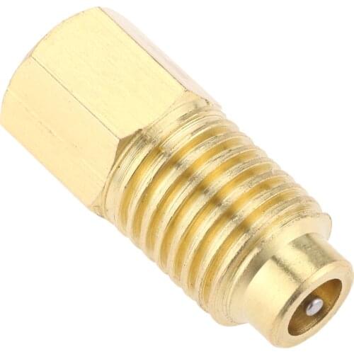 Yetaha Brass R134A Refrigerant Tank Adapter With 1/4'' FFL x 1/2'' ACME-M C/W Removable Valves Core Air-conditioning Adapter