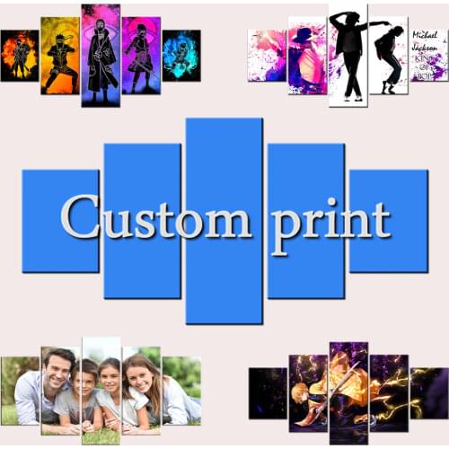 5 Pieces Wall Art Canvas Print Custom Photos Customized Images Decorative Paintings Home Decoration Accessories Wall Posters