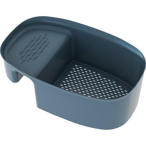 Sink Strainer Drainer Fruit and Vegetable Drain Basket Dry Wet Separation Kitchen Utensils Drain Basket Hanging Type Convenient