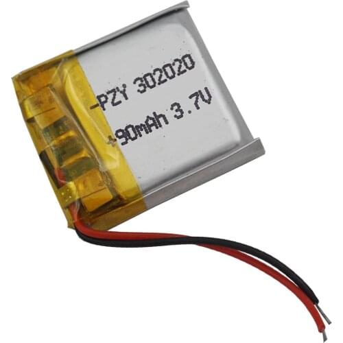 XINJ 3.7V 90mAh Li Lithium Polymer Battery Liion li po cell 302020 For mp3/mp4 headphones bluetooth earphone speaker smart watch