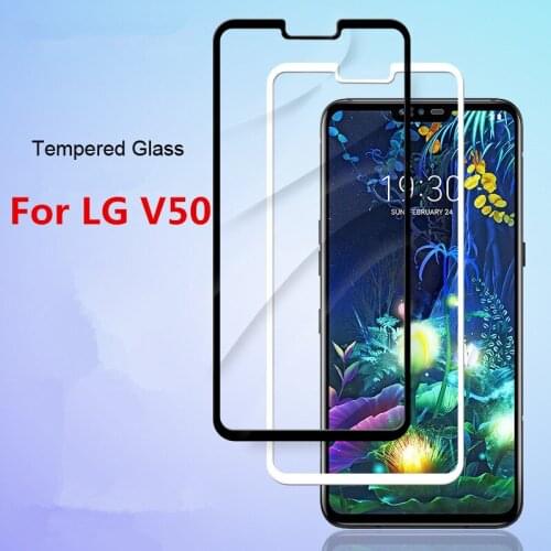 Full Cover Tempered Glass For LG V50 cell phone Screen Protector Toughened Film